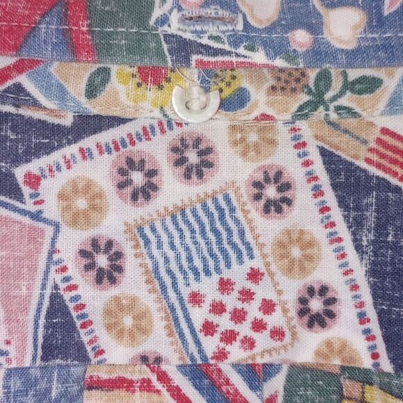 Vintage Reyn Spooner Reverse Print Patriotic 1999 Hawaiian Shirt ~ L - Picture 6 of 8